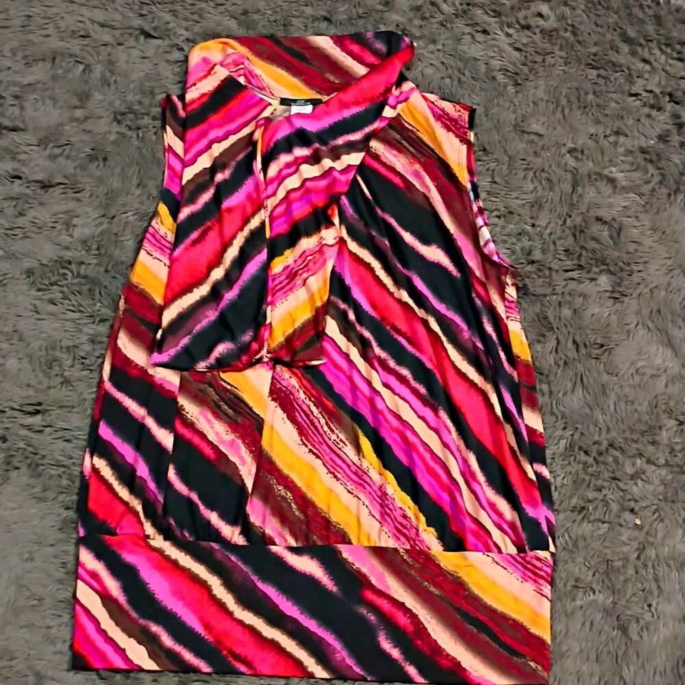 Dynamite Women's Multicolor Abstract Knit Straight Pencil Knee Skirt Size 3X